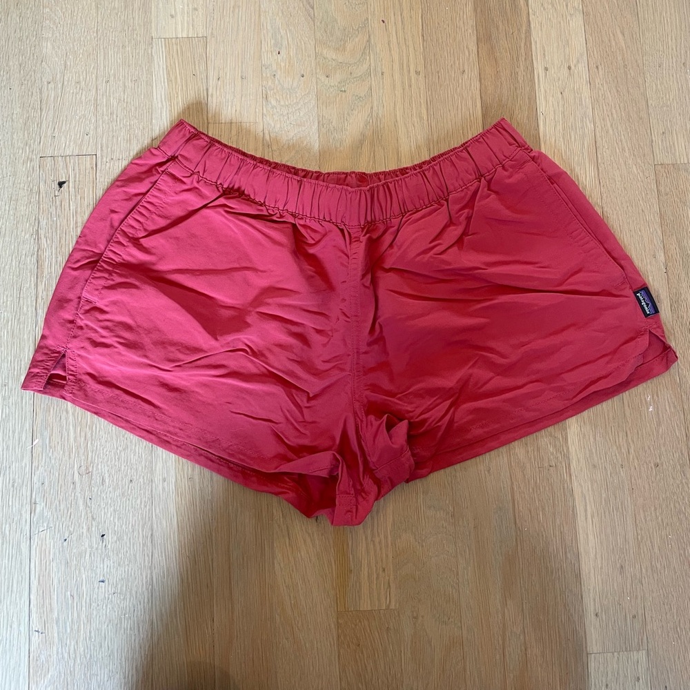 Red Barely Baggy Patagonia Shorts
